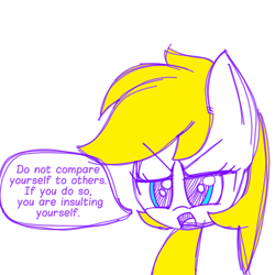 Size: 2048x2048 | Tagged: safe, artist:aryannerapesmewithherfutacockeverynight, edit, editor:strifesnout, oc, oc:aryanne, earth pony, pony, adolf hitler, angry, blonde, blonde mane, blue eyes, caption, female, low quality, nazi, open mouth, quote, solo, speech bubble, white coat