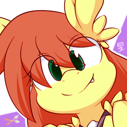 Size: 500x500 | Tagged: safe, artist:dshou, imported from derpibooru, oc, oc only, oc:shooting star, anthro, hybrid, original species, pegasus, bust, fangs, looking at you, portrait, simple background, solo