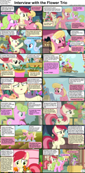 Size: 1282x2590 | Tagged: safe, edit, edited screencap, imported from derpibooru, screencap, daisy, flower wishes, lily, lily valley, linky, roseluck, shoeshine, spike, twilight sparkle, dragon, earth pony, pony, unicorn, comic:celestia's servant interview, applebuck season, bridle gossip, it isn't the mane thing about you, slice of life (episode), student counsel, the cutie pox, the ticket master, apple, booth, bread, cake, caption, cart, comic, cs captions, female, flower, flower in hair, flower pot, flower trio, food, hay bale, image macro, interview, male, mare, market, pie, ponyville, screencap comic, text