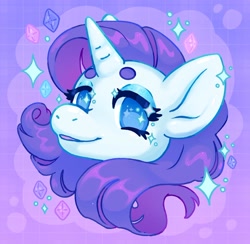 Size: 1440x1407 | Tagged: safe, artist:ibbledribble, imported from derpibooru, rarity, pony, unicorn, eyeshadow, makeup, solo, sparkles