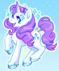 Size: 1708x2048 | Tagged: safe, artist:ibbledribble, imported from derpibooru, rarity, pony, unicorn, eyeshadow, gradient background, makeup, solo, sparkles