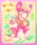 Size: 1670x2048 | Tagged: safe, artist:ibbledribble, imported from derpibooru, big macintosh, earth pony, pony, alternate design, apple, big macintosh's yoke, coat markings, colored hooves, flower, flower in hair, food, horse collar, solo, speech bubble, twitterina design, unshorn fetlocks