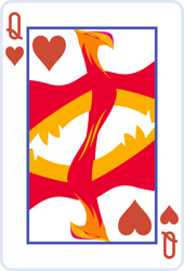 Size: 2000x2936 | Tagged: safe, artist:parclytaxel, imported from derpibooru, philomena, phoenix, series:parcly's pony pattern playing cards, female, playing card, queen of hearts, rotational symmetry, solo, vector
