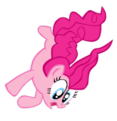 Size: 732x760 | Tagged: safe, artist:benpictures1, imported from ponybooru, pinkie pie, earth pony, pony, putting your hoof down, cute, diapinkes, falling, female, inkscape, mare, simple background, solo, transparent background, vector