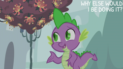 Size: 2000x1125 | Tagged: safe, edit, edited screencap, editor:quoterific, imported from derpibooru, screencap, spike, princess spike (episode), dragonsneeze, solo