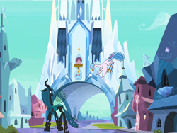 Size: 1600x1200 | Tagged: safe, imported from derpibooru, queen chrysalis, changeling, crystal empire, g1, g4, paloma