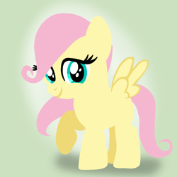 Size: 1400x1400 | Tagged: safe, artist:mlplary6, imported from derpibooru, fluttershy, pegasus, pony, female, filly, filly fluttershy, foal, looking at you, smiling, smiling at you, younger