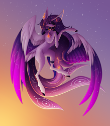 Size: 4938x5636 | Tagged: safe, artist:sadatrix, imported from derpibooru, oc, oc:cassandra, alicorn, pony, absurd resolution, colored wings, female, mare, solo, two toned wings, wings