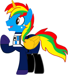 Size: 1515x1671 | Tagged: safe, artist:star-armour95, imported from derpibooru, oc, oc only, oc:shield wing, alicorn, clothes, lightning squadron, male, rebel pilot, simple background, solo, star wars, transparent background, uniform