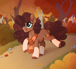 Size: 1012x923 | Tagged: safe, artist:pgthehomicidalmaniac, imported from derpibooru, oc, oc:maple pumpkin, earth pony, pony, clothes, female, mare, scarf, solo
