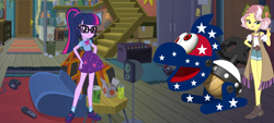 Size: 1750x788 | Tagged: safe, imported from ponybooru, sci-twi, twilight sparkle, vignette valencia, oc, oc:united states mechakoopa, equestria girls, mechakoopa