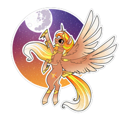Size: 1573x1527 | Tagged: safe, artist:princess-of-the-nigh, imported from derpibooru, oc, oc only, oc:starlight, alicorn, pony, female, mare, mare in the moon, moon, simple background, solo, transparent background
