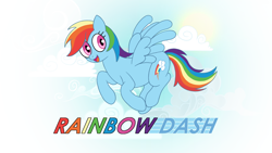 Size: 3840x2160 | Tagged: safe, artist:aprilfools, rainbow dash, pegasus, pony, /bale/, female, flying, mare, open mouth, solo, spread wings, text, wings