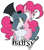 Size: 1725x1959 | Tagged: safe, artist:hattsy, pinkie pie, oc, oc:hattsy, pony, canon x oc, duo, female, hat, looking at each other, mare, open mouth, simple background, top hat, white background