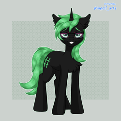 Size: 2250x2250 | Tagged: safe, artist:ingolf arts, imported from derpibooru, pony, unicorn, chest fluff, cute, ear fluff, female, glasses, linux, looking at you, mare, ponified, simple background, smiling, solo, terminal