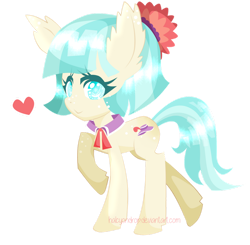 Size: 1024x1004 | Tagged: safe, artist:halcyondrop, imported from derpibooru, coco pommel, earth pony, pony, big ears, big head, clothes, cocobetes, cute, ear fluff, female, full body, heart, impossibly large ears, mare, raised hoof, simple background, solo, transparent background, walking