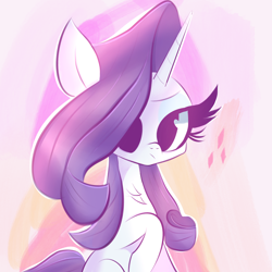 Size: 3000x3000 | Tagged: safe, artist:thebigstuff89, imported from derpibooru, rarity, pony, unicorn, chest fluff, cute, female, g4, high res, horn, looking at you, mare, no pupils, raribetes, sitting, solo