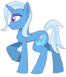 Size: 674x781 | Tagged: safe, artist:kujivunia, imported from derpibooru, trixie, unicorn, colored, female, flat colors, mare, simple background, sketch, slim, solo, transparent background, wip