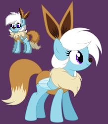 Size: 3000x3440 | Tagged: safe, artist:feather_bloom, imported from derpibooru, oc, eevee, pegasus, pony, pony town, clothes, costume, halloween, halloween costume, holiday, nightmare night, pokémon, simple background, solo