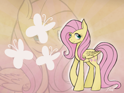 Size: 4096x3072 | Tagged: safe, artist:sandbarx3, imported from derpibooru, fluttershy, shutterfly, cutie mark background, solo, wallpaper, zoom layer