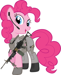 Size: 2297x2819 | Tagged: safe, anonymous artist, artist:edy_january, edit, imported from derpibooru, vector edit, pinkie pie, earth pony, pony, armor, body armor, boots, call of duty, call of duty: modern warfare 2, clothes, combat knife, equipment, gloves, gun, handgun, heavy, heavy weapons guy, knife, light machine gun, m1911, m249, machine gun, military, military pony, military uniform, operator, pistol, shoes, simple background, soldier, soldier pony, solo, tactical, tactical pony, tactical vest, task forces 141, transparent background, uniform, united states, vector, vest, weapon