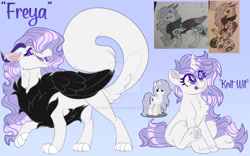 Size: 1600x1000 | Tagged: safe, artist:missbramblemele, imported from derpibooru, oc, oc:freya, draconequus, pony, unicorn, female, mare, solo