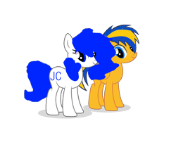 Size: 2000x1730 | Tagged: safe, artist:jc2000, imported from derpibooru, oc, oc only, oc:flare spark, oc:jc, earth pony, pegasus, pony, base used, earth pony oc, happy, looking at you, pegasus oc, simple background, smiling, smiling at you, transparent background, wings