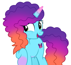 Size: 5293x4850 | Tagged: safe, artist:ejlightning007arts, imported from derpibooru, pony, unicorn, cute, freckles, g4, g5, g5 to g4, generation leap, gradient mane, happy, misty brightdawn, mistybetes, my little pony: make your mark, my little pony: tell your tale, rebirth misty, shy, simple background, solo, transparent background, vector