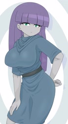 Size: 2113x3815 | Tagged: safe, artist:batipin, imported from derpibooru, maud pie, equestria girls, breasts, busty maud pie, hand on hip, looking at you