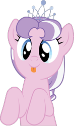 Size: 722x1232 | Tagged: safe, artist:prixy05, imported from derpibooru, diamond tiara, earth pony, pony, :p, cross-eyed, jewelry, older, older diamond tiara, simple background, solo, tiara, tongue out, transparent background, vector