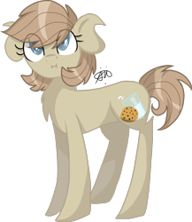 Size: 1220x1407 | Tagged: safe, artist:gallantserver, imported from derpibooru, oc, oc:praline, earth pony, pony, female, mare, offspring, parent:derpy hooves, parent:feather bangs, simple background, solo, transparent background