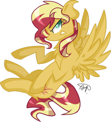 Size: 1300x1437 | Tagged: safe, artist:gallantserver, imported from derpibooru, oc, pegasus, pony, female, mare, not sunset shimmer, simple background, solo, transparent background