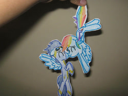 Size: 749x562 | Tagged: safe, artist:leenymesk, imported from derpibooru, rainbow dash, soarin', pegasus, pony, clothes, female, male, mare, shipping, soarindash, stallion, straight, traditional art, uniform, wonderbolts uniform