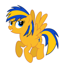 Size: 3600x4112 | Tagged: safe, artist:creedyboy124, imported from derpibooru, oc, oc only, oc:flare spark, pegasus, female, flying, simple background, smiling, solo, transparent background