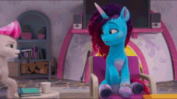 Size: 1920x1084 | Tagged: safe, imported from derpibooru, screencap, zipp storm, pegasus, pony, unicorn, spoiler:g5, spoiler:my little pony: make your mark, spoiler:my little pony: make your mark chapter 5, spoiler:mymc05e02, animated, cellphone, chair, crystal brighthouse, family trees, female, g5, investigation, mare, misty brightdawn, my little pony: make your mark, my little pony: make your mark chapter 5, phone, rebirth misty, sitting, smartphone, sound, webm