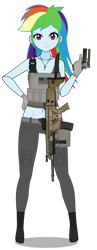 Size: 479x1233 | Tagged: safe, artist:edy_january, edit, imported from derpibooru, vector edit, rainbow dash, human, equestria girls, armor, assault rifle, body armor, boots, call of duty, call of duty: modern warfare 2, call of duty: warzone, clothes, combat knife, equipment, fn scar, gloves, gun, handgun, knife, long pants, m1911, military, military uniform, operator, pistol, radio, rifle, scar l, shoes, simple background, soldier, solo, special forces, tactical, tactical vest, tanktop, task forces 141, transparent background, trigger discipline, uniform, united states, vector, vest, weapon