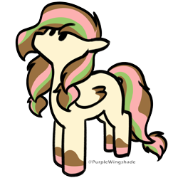 Size: 3000x3000 | Tagged: safe, artist:purple wingshade, imported from derpibooru, oc, oc:hunie, pegasus, pony, body markings, brown mane, dyed mane, pigtails, solo, yellow coat