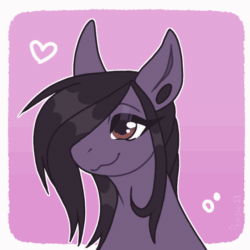 Size: 560x560 | Tagged: safe, artist:pensu, imported from derpibooru, oc, oc only, earth pony, pony, animated, blushing, cute, gif, gradient background, nonbinary, smiling, solo