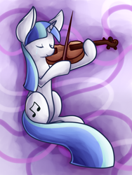 Size: 600x800 | Tagged: safe, artist:paint-smudges, imported from derpibooru, dj pon-3, vinyl scratch, pony, alternate hairstyle, musical instrument, solo, vinyl class, violin