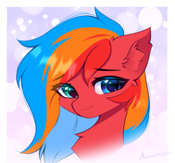 Size: 2133x1991 | Tagged: safe, artist:airiniblock, imported from derpibooru, oc, oc:gaffy, pegasus, bust, cheek fluff, ear fluff, heterochromia, pegasus oc, portrait, rcf community, wings