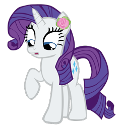 Size: 650x678 | Tagged: safe, artist:benpictures1, edit, imported from ponybooru, rarity, pony, unicorn, magic duel, cute, female, flower, flower on ear, inkscape, mare, raribetes, simple background, transparent background, vector