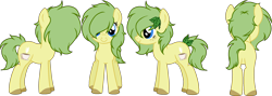 Size: 2546x910 | Tagged: safe, artist:yeetmedownthestairs, imported from derpibooru, oc, oc only, oc:nettle vienna, earth pony, pony, female, multiple angles, simple background, solo, transparent background