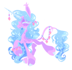 Size: 1888x1836 | Tagged: safe, artist:webkinzworldz, imported from derpibooru, izzy moonbow, pony, unicorn, bracelet, cloven hooves, g5, horn, horn jewelry, jewelry, leonine tail, simple background, solo, tail, tail jewelry, white background