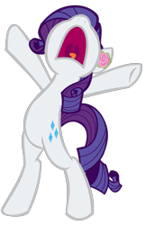 Size: 1280x1983 | Tagged: safe, artist:benpictures1, imported from ponybooru, rarity, pony, unicorn, bipedal, cute, female, flower, flower on ear, inkscape, mare, nose in the air, raribetes, simple background, solo, transparent background, vector