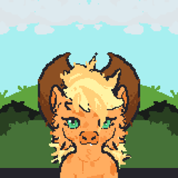 Size: 800x800 | Tagged: safe, artist:nicobunny, imported from derpibooru, applejack, commission, icon