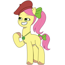 Size: 1200x1200 | Tagged: safe, artist:prixy05, imported from derpibooru, earth pony, pony, beret, g5, hat, my little pony: tell your tale, posey bloom, simple background, solo, transparent background, vector