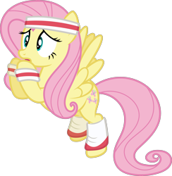 Size: 5704x5852 | Tagged: safe, artist:starryshineviolet, imported from derpibooru, fluttershy, pegasus, pony, hurricane fluttershy, absurd resolution, female, flying, headband, mare, simple background, solo, transparent background, vector, workout outfit, worried