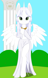 Size: 2800x4500 | Tagged: safe, imported from derpibooru, oc, oc:κασσάνδρα, alicorn, pony, alicorn oc, clothes, horn, wings