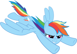 Size: 7000x4906 | Tagged: safe, artist:mio94, imported from derpibooru, rainbow dash, pegasus, pony, daring don't, female, flying, mare, simple background, solo, transparent background, vector