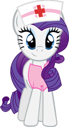 Size: 872x1601 | Tagged: safe, artist:retroponybro, imported from derpibooru, nurse redheart, rarity, unicorn, clothes, female, hat, nurse, simple background, smiling, transparent background, vector